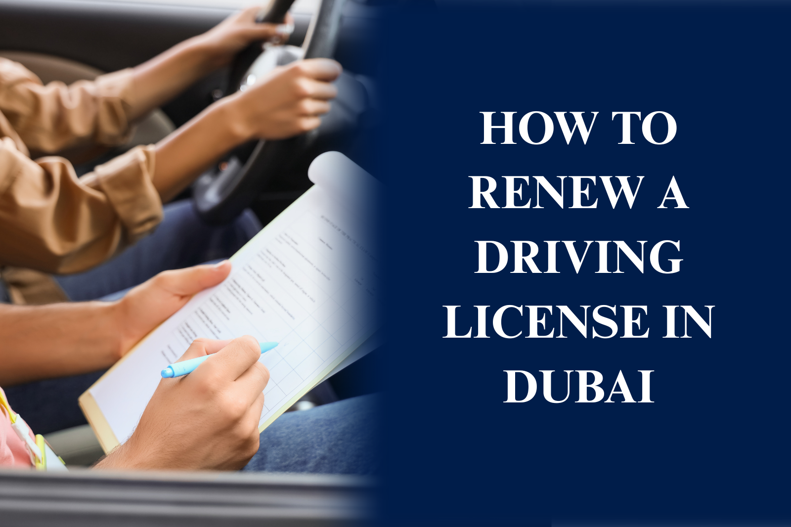Renewing a driving license in Dubai with online application, documents, and RTA process